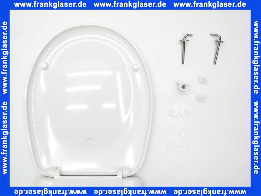 Vigour WC-Sitz Derby Basic für Stand-WC Edelstahlscharnier weiß Nachfolgermodell zu WC-Sitz Derby Lux