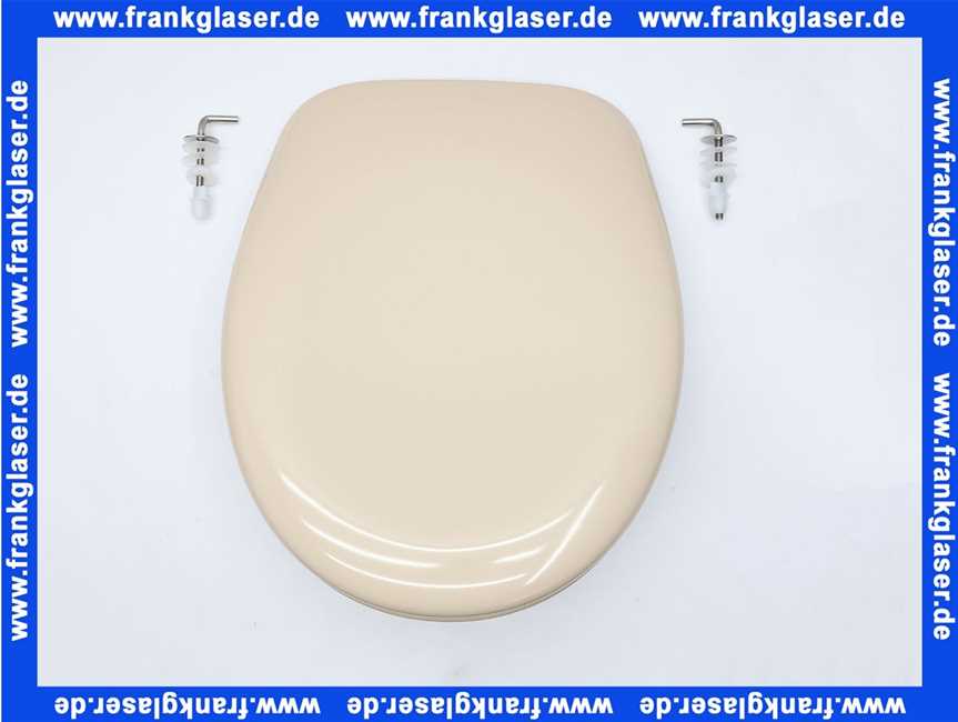 Vigour WC-Sitz Derby Basic für Stand-WC Edelstahlscharnier bahamabeige Nachfolgermodell zu WC-Sitz Derby Lux