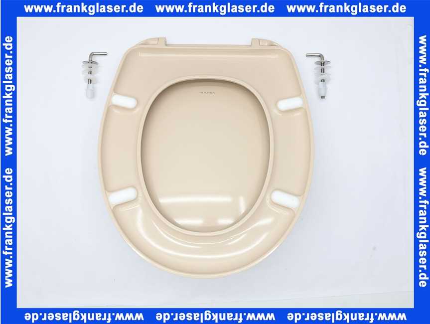 Vigour WC-Sitz Derby Basic für Stand-WC Edelstahlscharnier bahamabeige Nachfolgermodell zu WC-Sitz Derby Lux