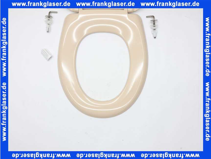 Vigour WC-Sitz Derby Basic für Stand-WC Edelstahlscharnier bahamabeige Nachfolgermodell zu WC-Sitz Derby Lux