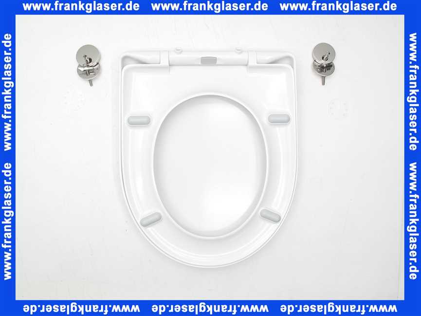 CLWC002 Vigour WC-Sitz clivia Edelstahl Scharnier abnehmbar m.Absenkautomatik weiss