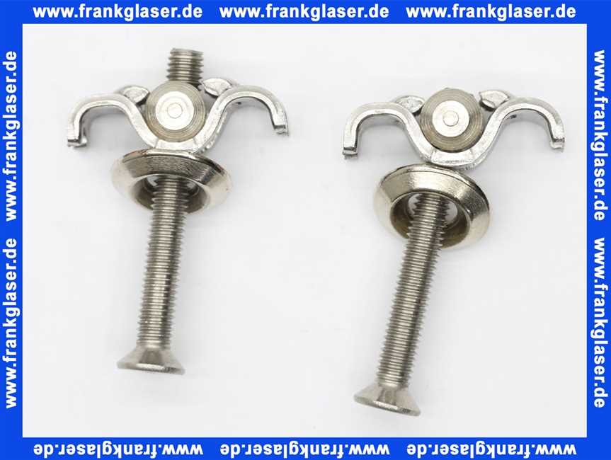 Vitra Befestigungs-Set WC-Sitz II von oben Edelstahl 420250