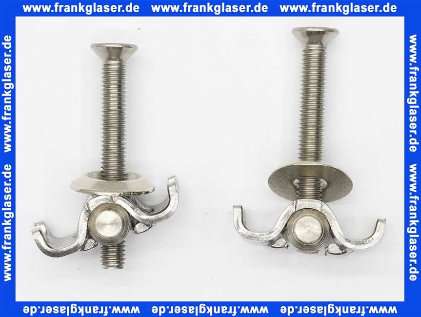 Vitra Befestigungs-Set WC-Sitz II von oben Edelstahl 420250