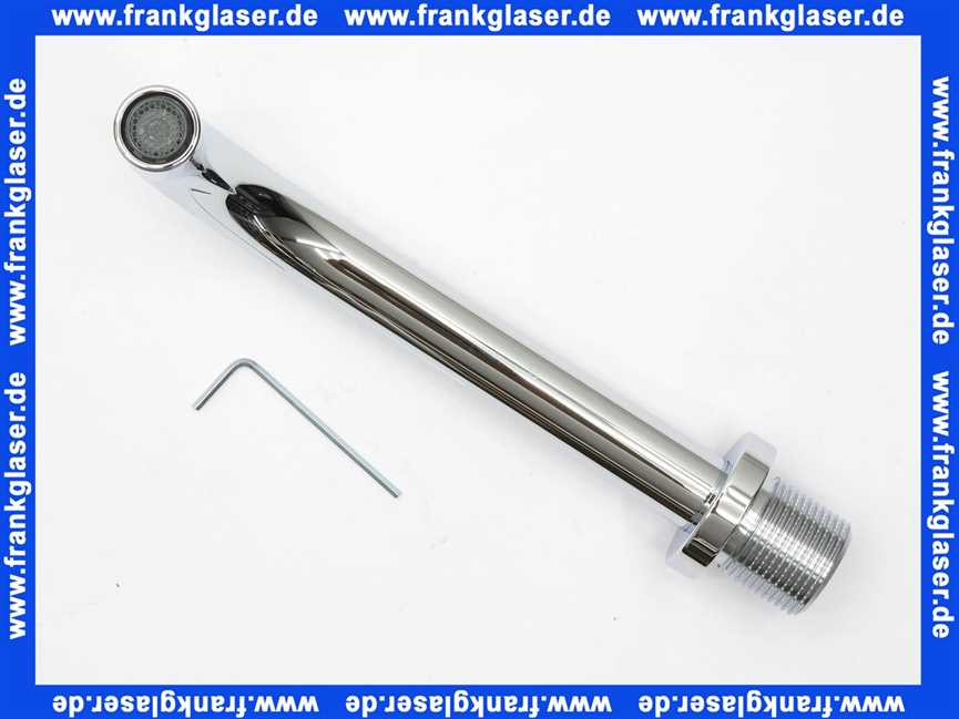 010P16 Vola Auslauf 160 mm Ausladung, chrom