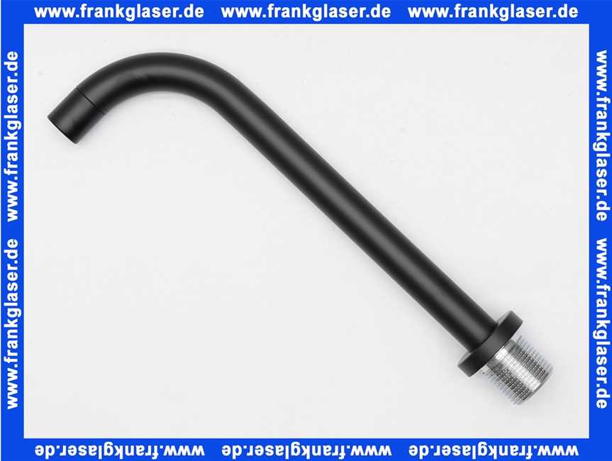 VR02027 Vola Auslauf gerade mit Ausladung 225 mm Anschlussmuffe VR19 Schwarz