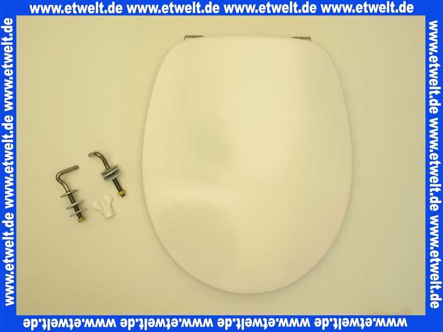 882361 Villeroy & Boch Klosettsitz mit Scharnieren Edelstahl, weiss