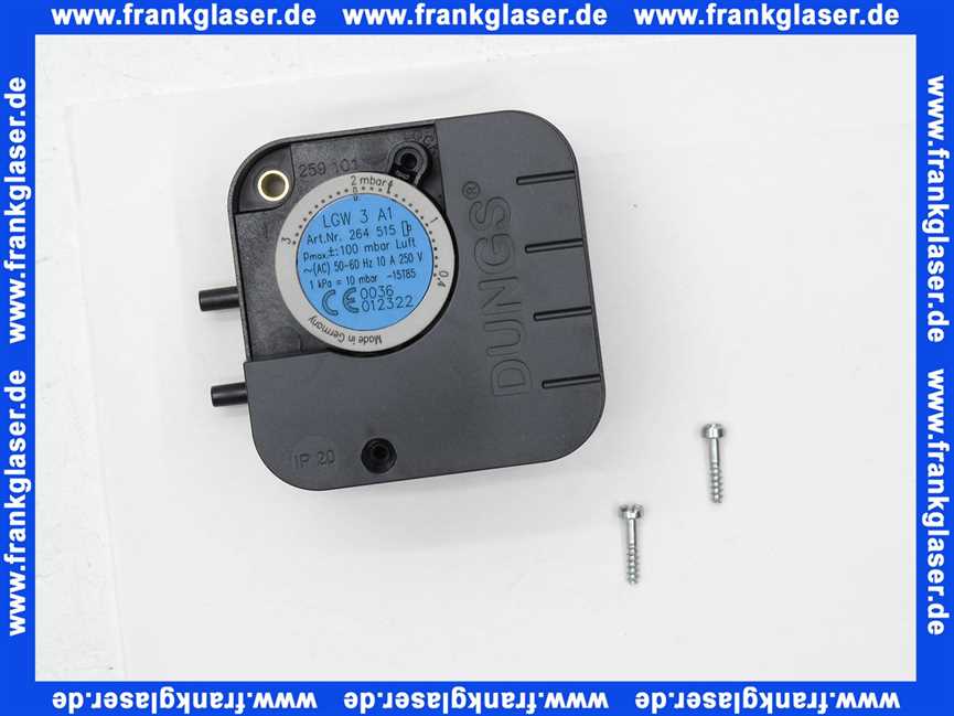 23005024042 Weishaupt Druckwächter LGW 3 A1 komplett (mit Einstellskalierung) mit 2 Schrauben