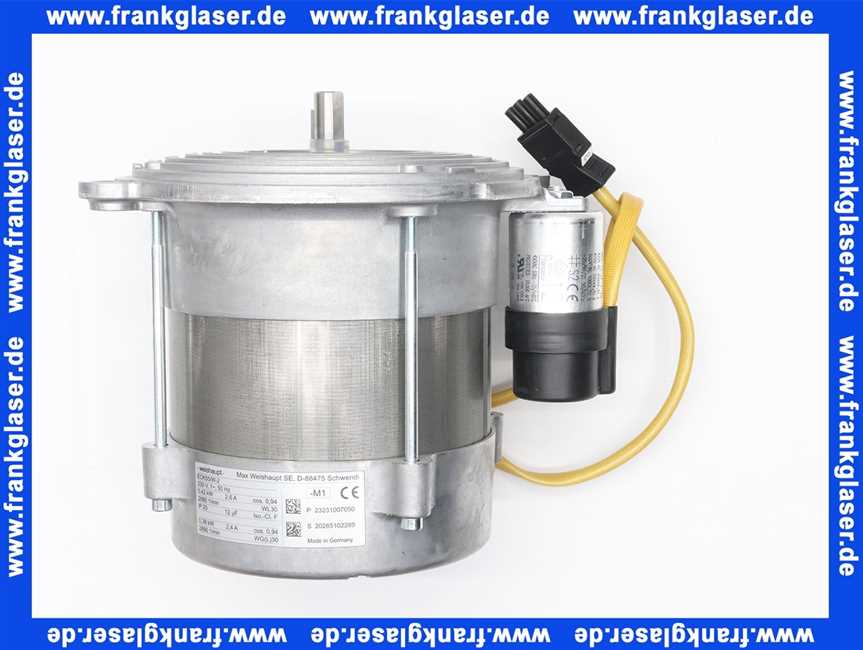 24031007032 Weishaupt Motor ECK05/A-2 230V 50Hz WL30, WG30 Kl.F IP21 mit Kondensator und Kabel