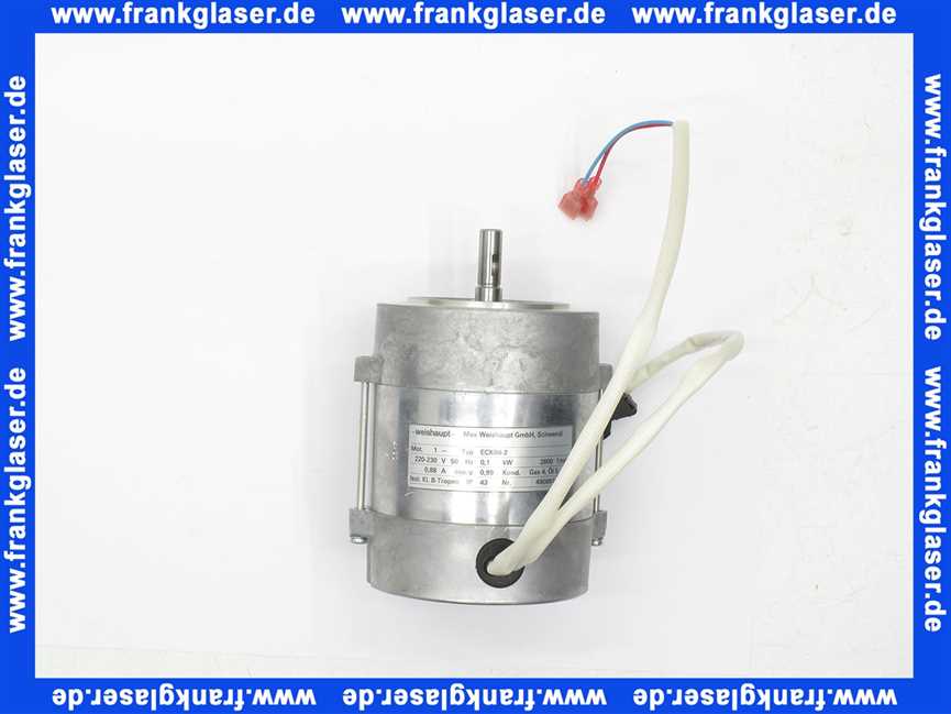 24120007140 Weishaupt Motor ECK04-2 220-230V 50HZ Kl.B IP43, Öl 5uF Gas 4uF mit Stecker