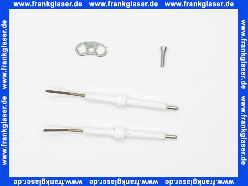 24505014447 Weishaupt Zündelektrodensatz MB800 WL5-purflam, bestehend aus: 2 x Zündelektrode, 1 x Befestigungsblech und 1 x Schraube M4 x 16