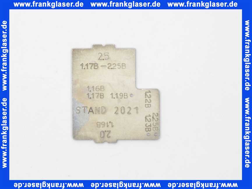 Weishaupt Einstell-Lehre kpl. WTC-OB MB800B/MB900B 24605000072