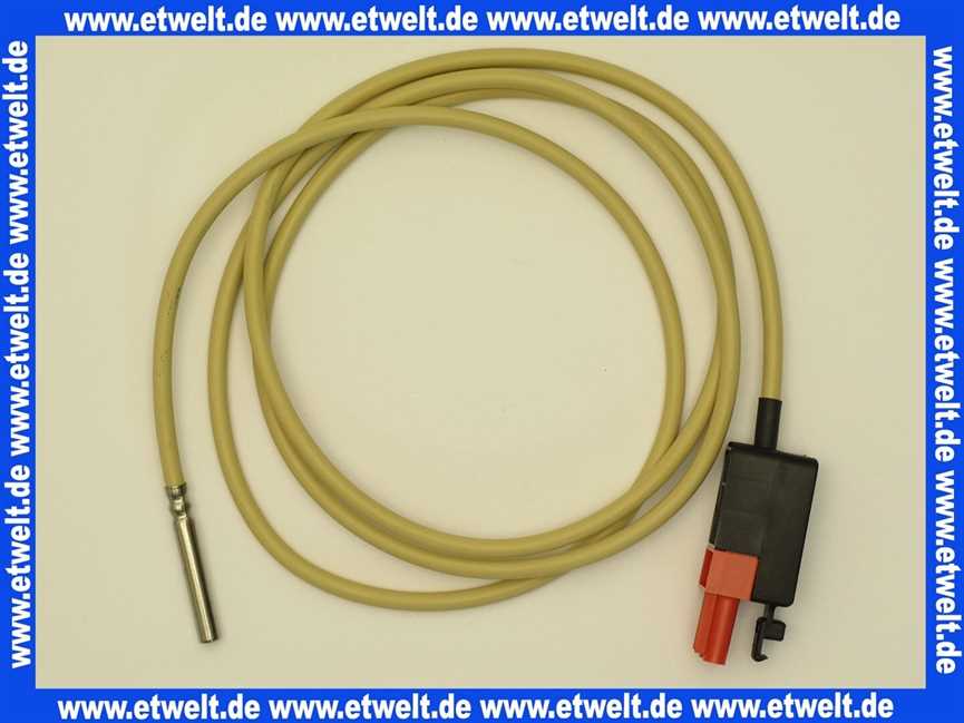40211022152 Weishaupt Kesselfühler QAZ 21 mit Steckerteil Nr. 7 ROT, 1500 mm lang