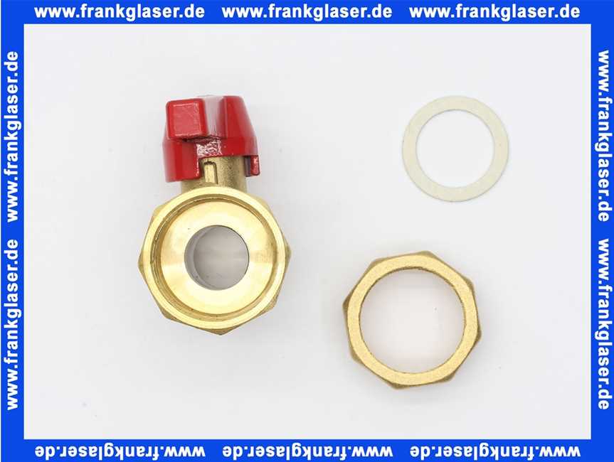 Weishaupt Kugelhahn für Spüleinrichtung G 1A x G 1Fl. mit Griff rot 40900005697