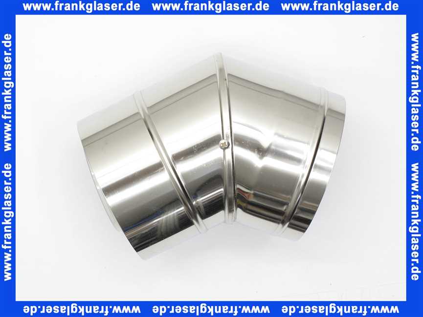 48000009472 Weishaupt Bogen INOX/PP DN 125/80 45 Grad für Außenwand-Montage oder im Gebäude