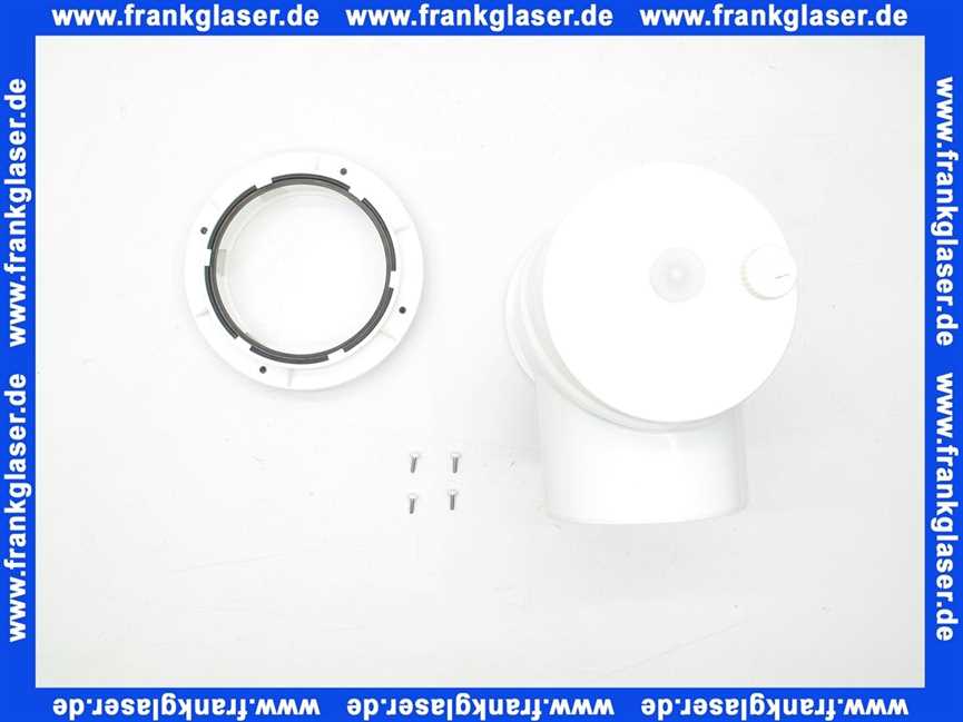 Weishaupt Kesselanschluss-Revisionsbogen DN125/80 weiß, 87* mit integr. Messöffnungen 48000014562