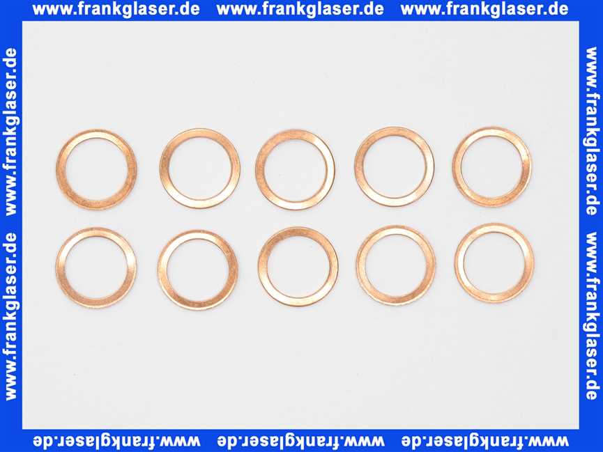 48003000012 Weishaupt Reparatur-Set für Dichtflächen WTS-F2 (10 Kupfer-Dichtringe A18 x 24 x 1,5 Cu)