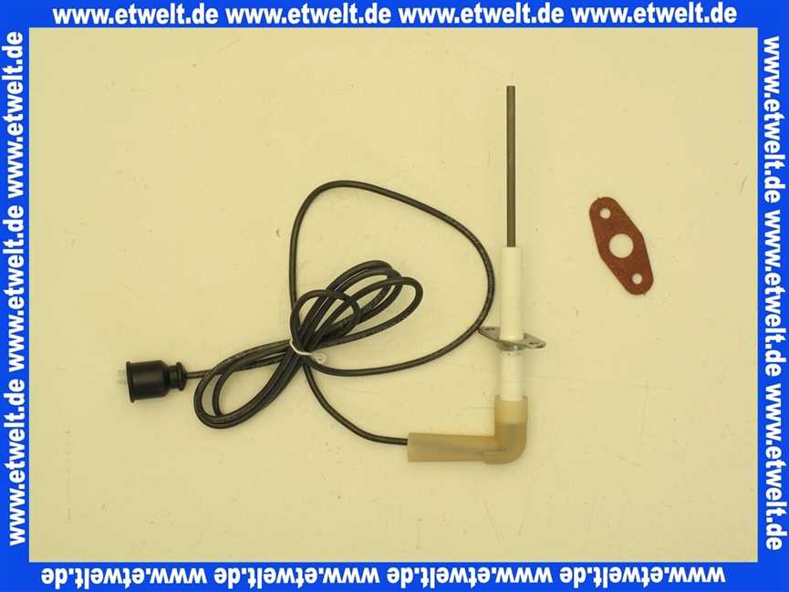 48140130082 Weishaupt Ionisationselektrode WTC 45/60-A mit Anschlusskabel und Dichtung - Ersatz -