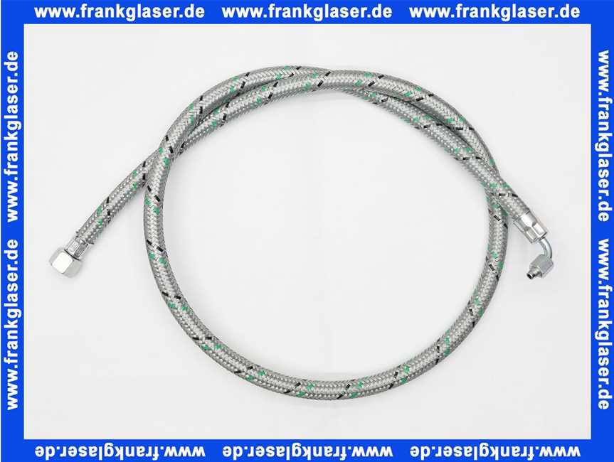 Weishaupt Ölschlauch DN6 auf DN4 1200mm PTFE einseitig Rohrbogen AD 6 491316
