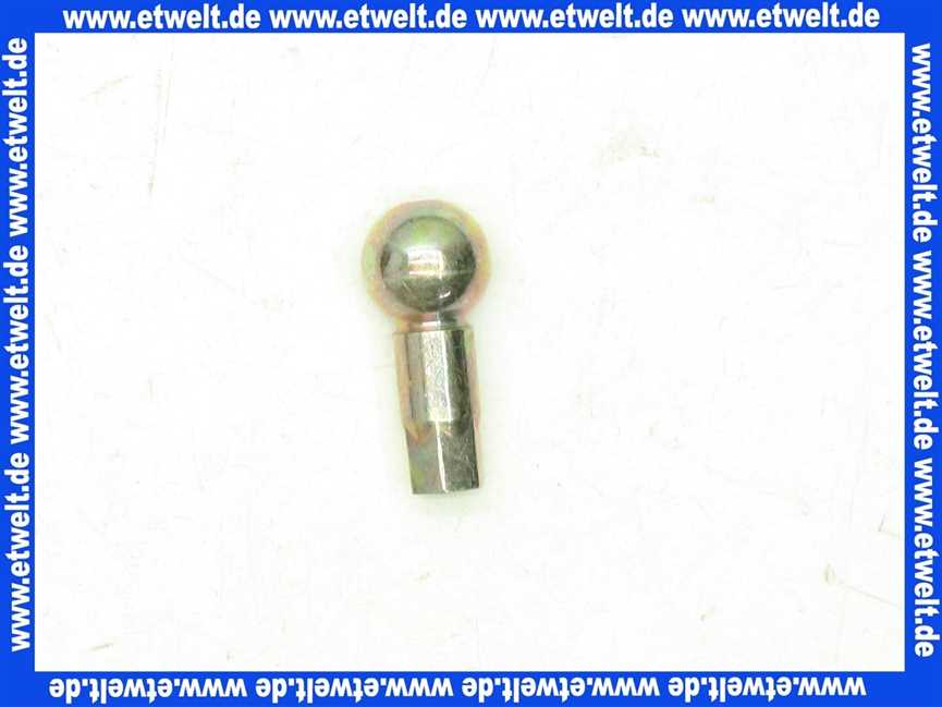 499180 Weishaupt Kugelpfanne A8/M5 DIN 71805 mit 6kt=SW7 mm Sprengring montiert