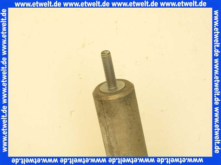 669126 Weishaupt Anode Opferanode Magnesiumanode Schutzanode M8 x 33 x 670 WASol 310, WASol 410
