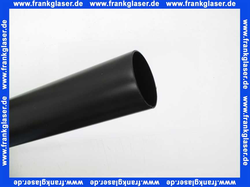 669200 Weishaupt Abgas Mündungsrohr DN 80 0,5 m UV-beständig, PP schwarz
