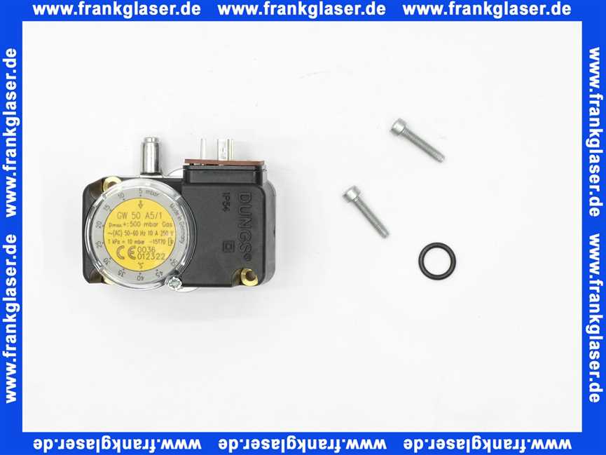 691378 Weishaupt Druckwächter GW50 A5/1 5,0-50 mbar für DMV 503-5125, Steckeranschluss