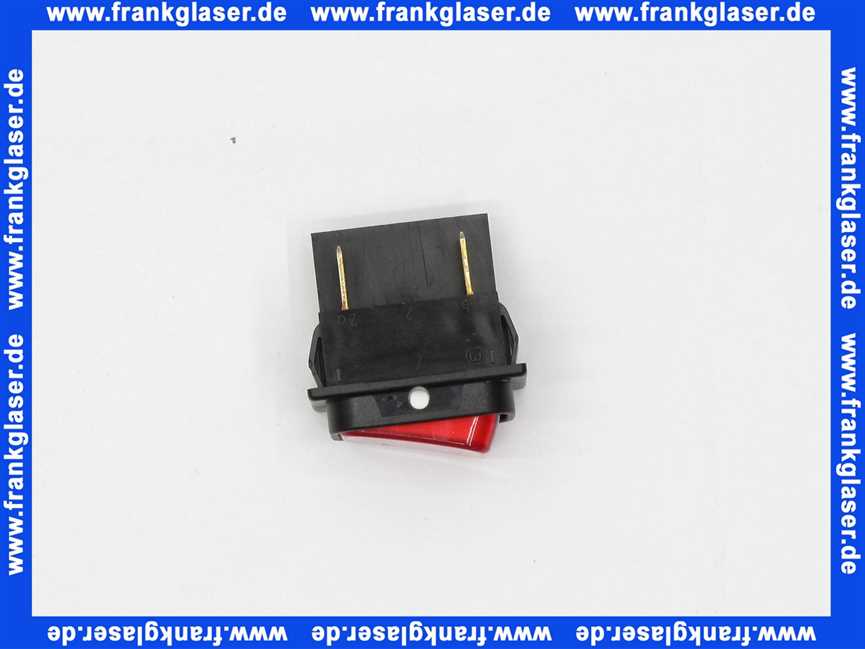 700303 Weishaupt Taster 1-polig 10A 250V Wippe rot mit Signallampe