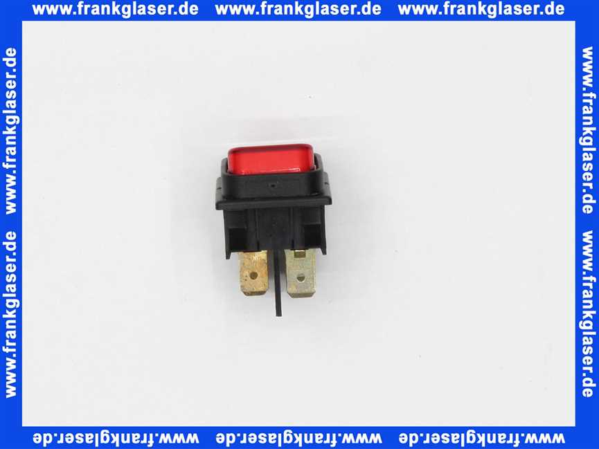 700303 Weishaupt Taster 1-polig 10A 250V Wippe rot mit Signallampe