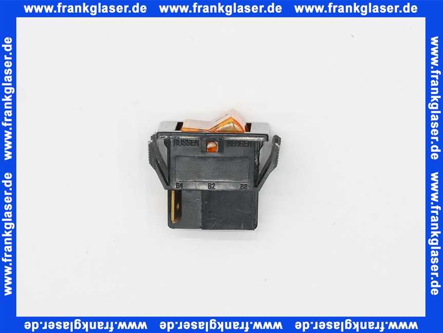 700914 Weishaupt Schalter 1300CBN-AS-B5 250V N/KA Wippe gelb transparent Aufdruck 1
