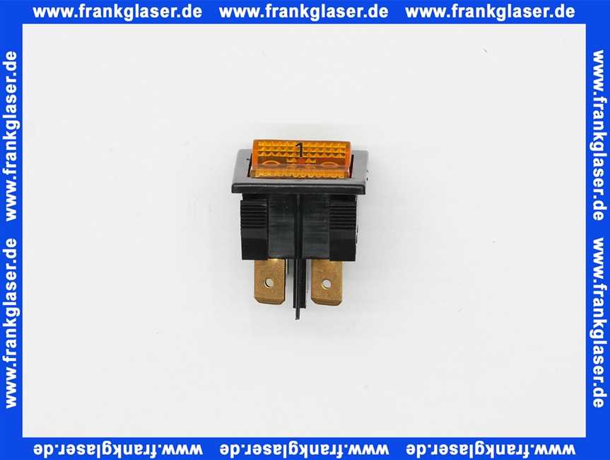 700914 Weishaupt Schalter 1300CBN-AS-B5 250V N/KA Wippe gelb transparent Aufdruck 1