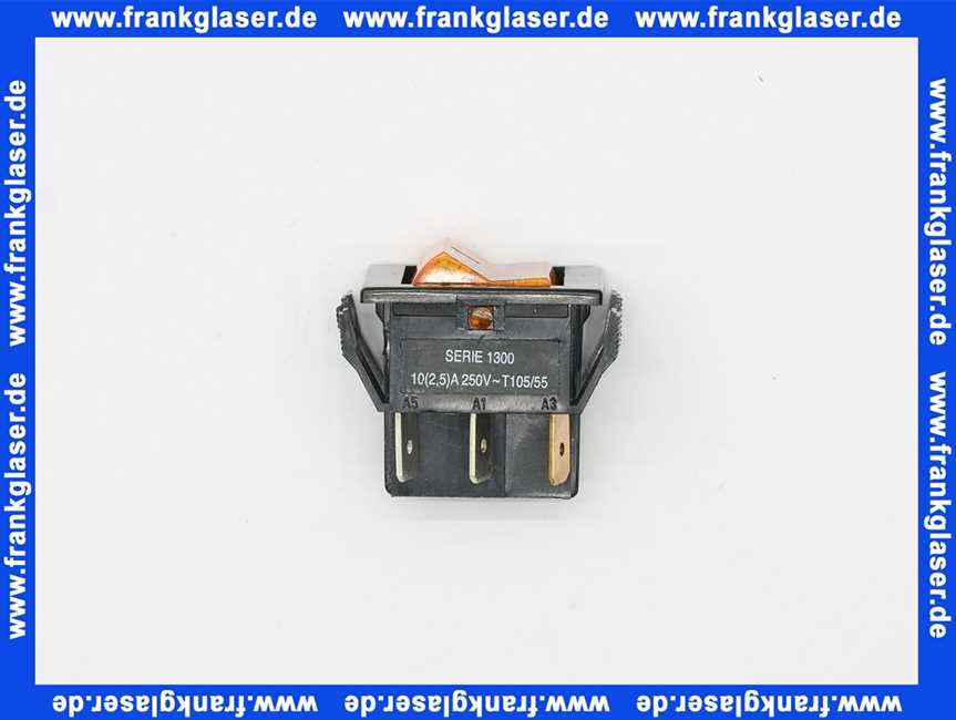 700914 Weishaupt Schalter 1300CBN-AS-B5 250V N/KA Wippe gelb transparent Aufdruck 1