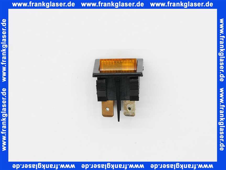 700916 Weishaupt Schalter 1302CBN-AS-B5 250V N/KA Wippe gelb transparent Aufdruck 2