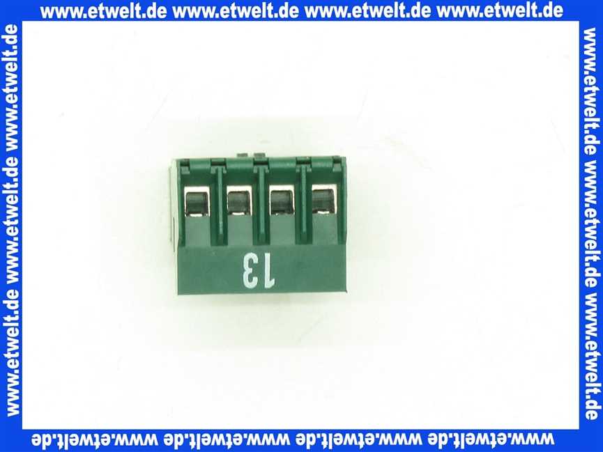 716210 Weishaupt Stecker Nr. 13 4-polig grün Rast 5 Position 1a, 3b Kodierung d20, 03c