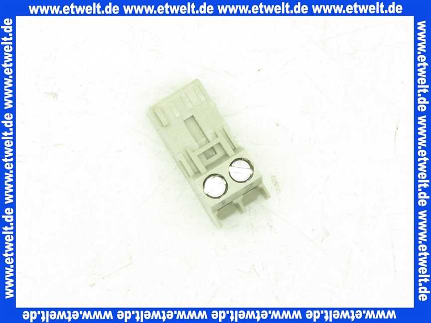 716239 Weishaupt Stecker B10 2-polig grau Rast 5 Pos. 1a