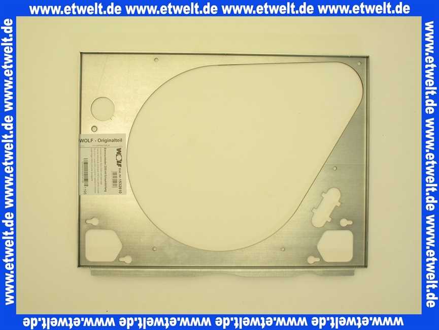 1532810 Wolf Ersatzteil Brennraumboden D300 m. Schaumdichtung, für CGB-35/50,