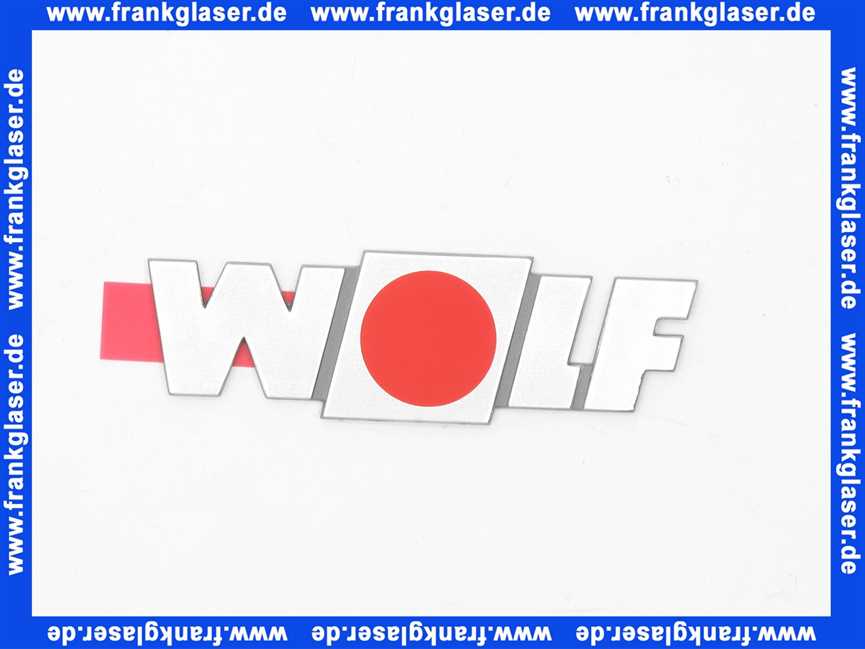 1720639 Wolf Firmenschild Wolf geklebt gerade