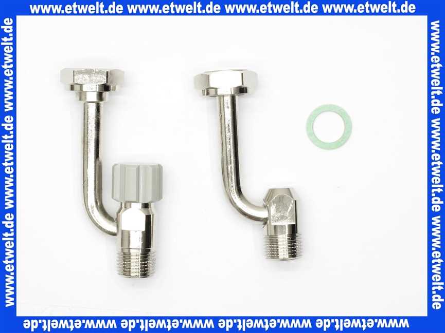 Wolf Anschlussteil Warm-/Kaltwasser 1/2 für Aufputzinstallation, verchromt