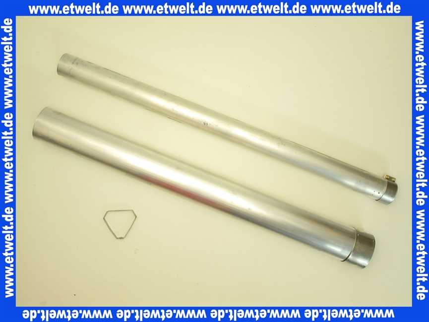 2600011 Wolf Ersatzteil Luft-/Abgasrohr DN63/96 L:962mm für Heizthermen,