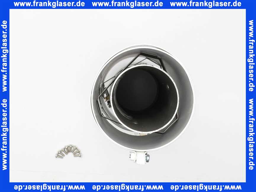 2600135 Wolf Luft-7 Abgasrohr D 96/63 mit Revisionsöffnung weiss Lange 270 mm