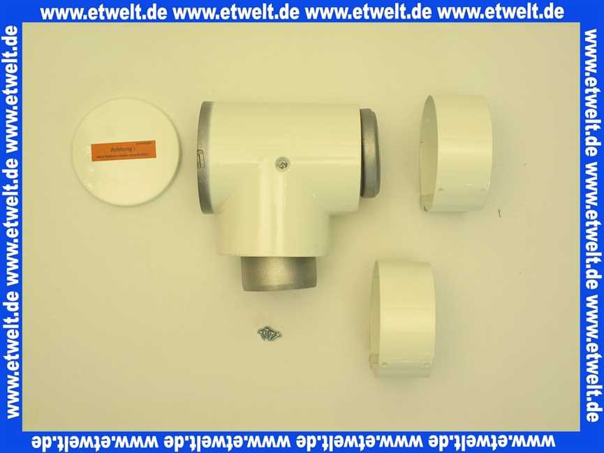 2600144 Wolf Ersatzteil T-Stück DN63/96 90Gr mit Revisionsöffnung,