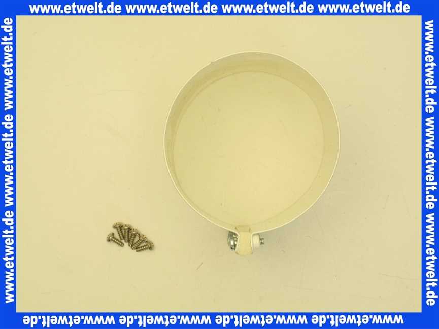 2600418 Wolf Ersatzteil Schelle DN96 für Luftrohr Breite 100mm, weiß,