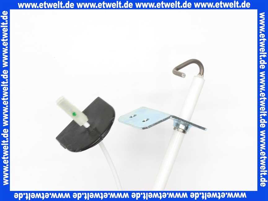 274461999 Wolf Zündelektrode mit Kabeldurchführung und Kabel 310 mm (ersetzt 27 44 619) incl. Pos. 140