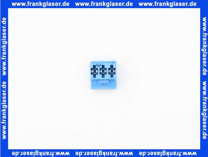 Wolf STECKER 3-POL. RAST 5 in LICHTBLAU L/PE/