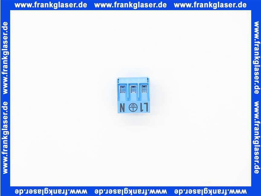 Wolf STECKER 3-POL. RAST 5 in LICHTBLAU L/PE/