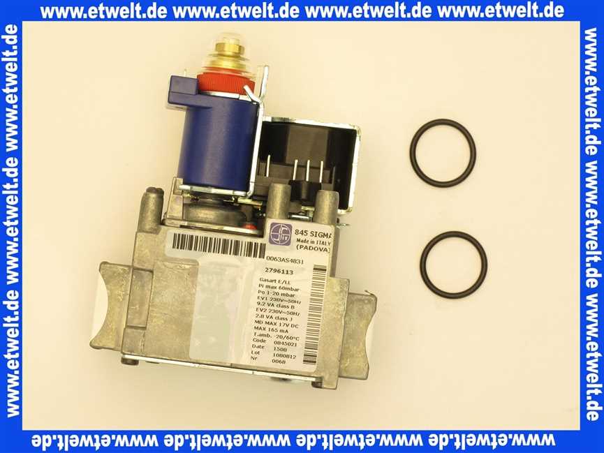 279611399 Wolf Gaskombiventil SIT 845 für Erdgas (ersetzt Art.-Nr. 86 01 895, 27 96 113) incl. Pos. 050