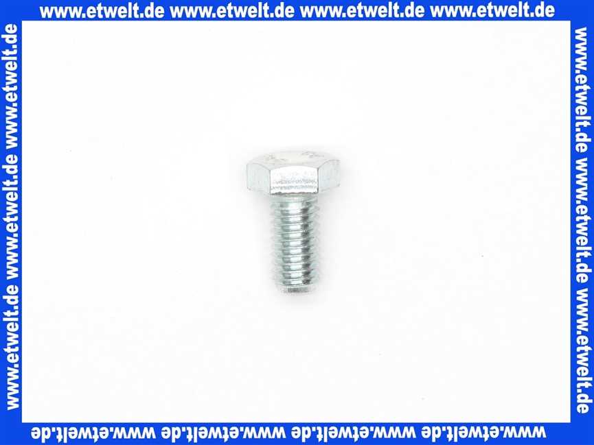 3410006 Wolf Sechskantschraube M8x16-8.8 DIN933 (1 Stück)