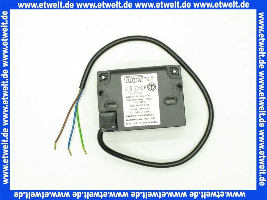 8902567 Wolf Zündtrafo m. Kabel EBI 052F0003