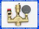 Kesselsicherheitsgruppe bis 50kW DN25 1 Zoll Messing komplett mit Isolierung Sicherheritsventil 3bar
