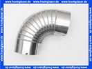 Aluminium Abgasrohr Bogen 130mm 90 Grad