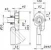 360014 Dallmer Urinal-Absaug-Siphon HL 430, Ablaufstutzen DN 40 von 0 - 90 Grad verstellbar